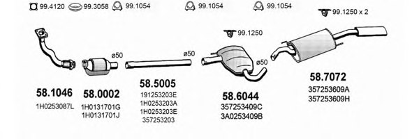 ASSO ART2535 Exhaust System